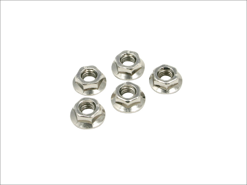 M6 Flange nut Steel & Stainless